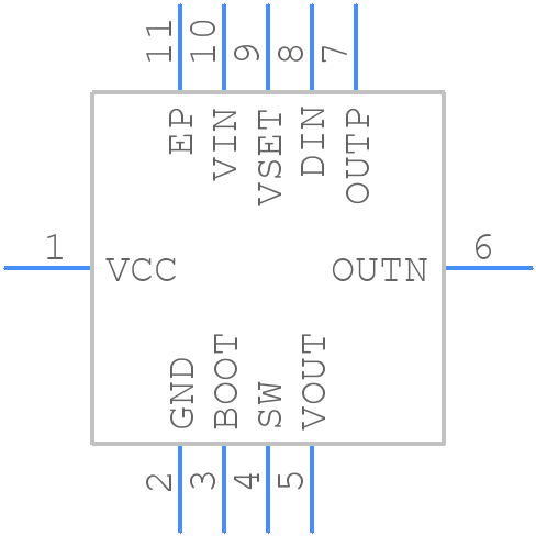 PAM8907SB10-7 - Diodes Incorporated - PCB symbol