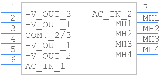 TPM 30512 - Traco Power - PCB symbol