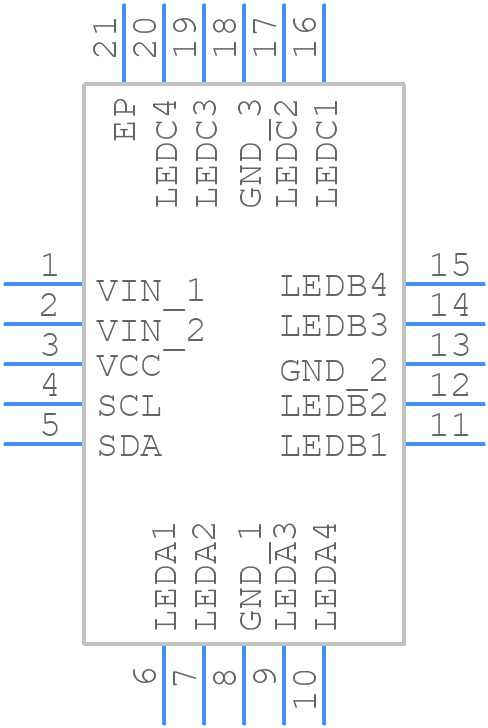KTD2061EUAC - Kinetic Technologies - PCB symbol