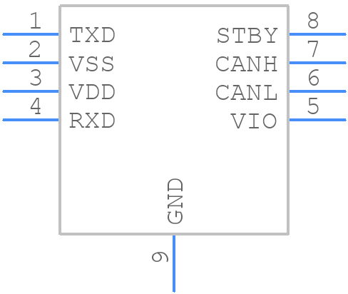 MCP2542WFDT-E/MF - Microchip - PCB symbol