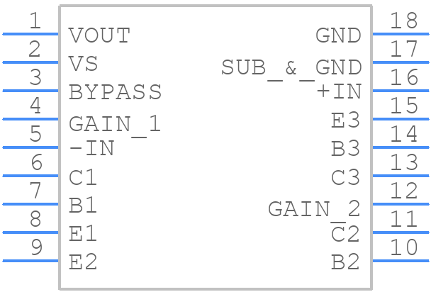 LM389N - Texas Instruments - PCB symbol