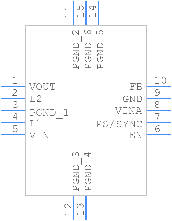 TPS63002DRCT - Texas Instruments - PCB symbol