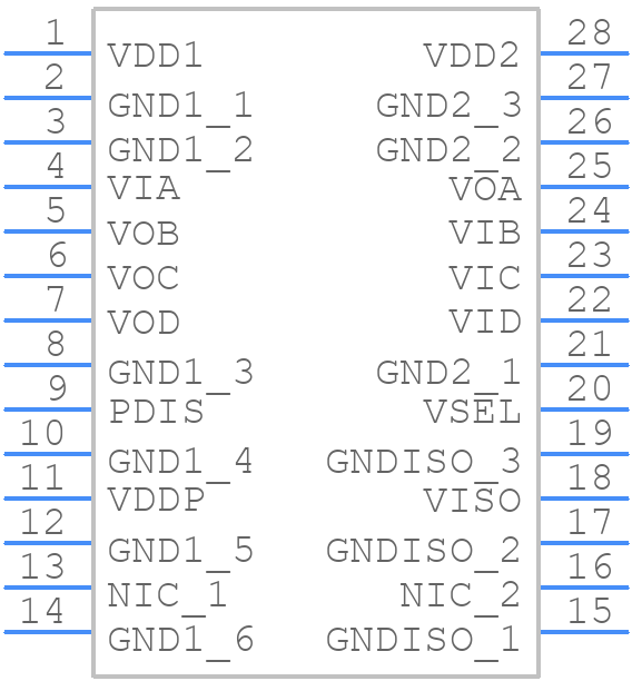 ADUM6423ABRNZ5 - Analog Devices - PCB symbol