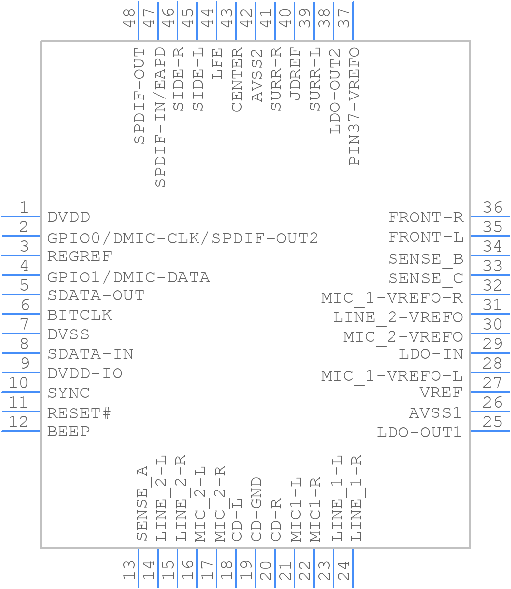 ALC892-DTS-CG - Realtek - PCB symbol