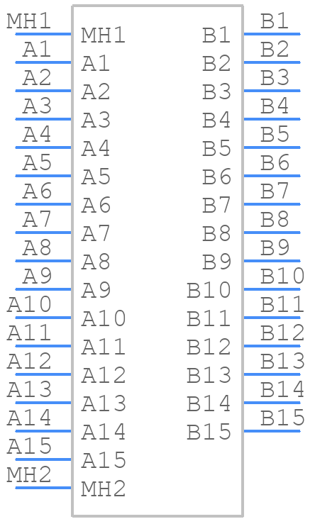 DB2-030P-(701) - Amphenol - PCB symbol