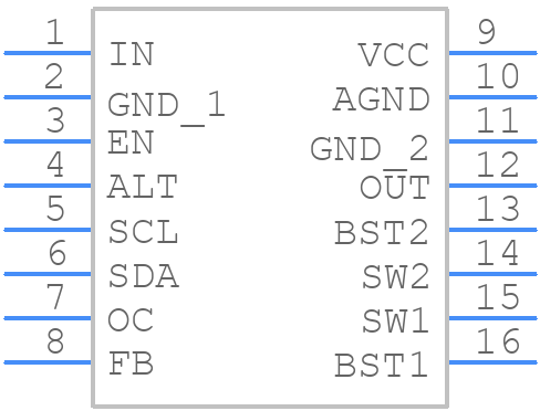 MP28167GQ-P - Monolithic Power Systems (MPS) - PCB symbol