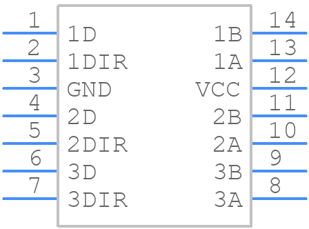 SN75ALS170J - Texas Instruments - PCB symbol