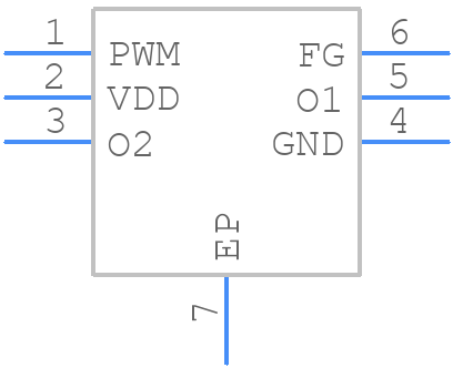 AH5773-U-DFN2020-6 - Diodes Incorporated - PCB symbol