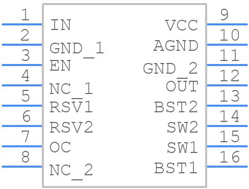 MP28167 - Monolithic Power Systems (MPS) - PCB symbol