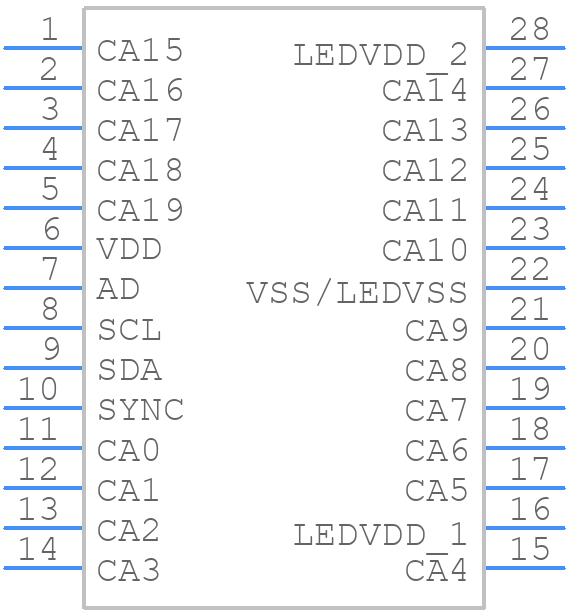 HT16D33B - Holtek - PCB symbol