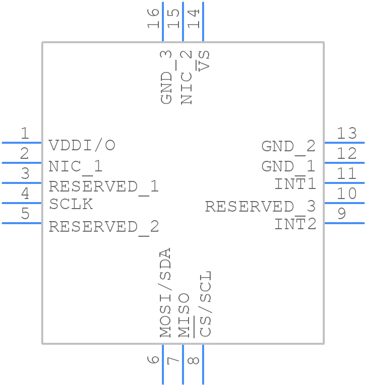 ADXL371BCCZ-RL7 - Analog Devices - PCB symbol