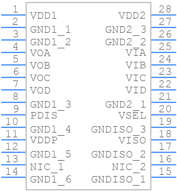 ADUM6424ABRNZ3-RL - Analog Devices - PCB symbol