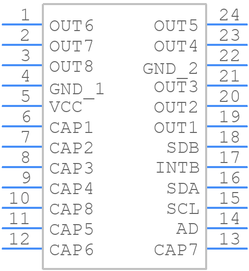 IS31SE5100-SALS2 - Lumissil Microsystems - PCB symbol