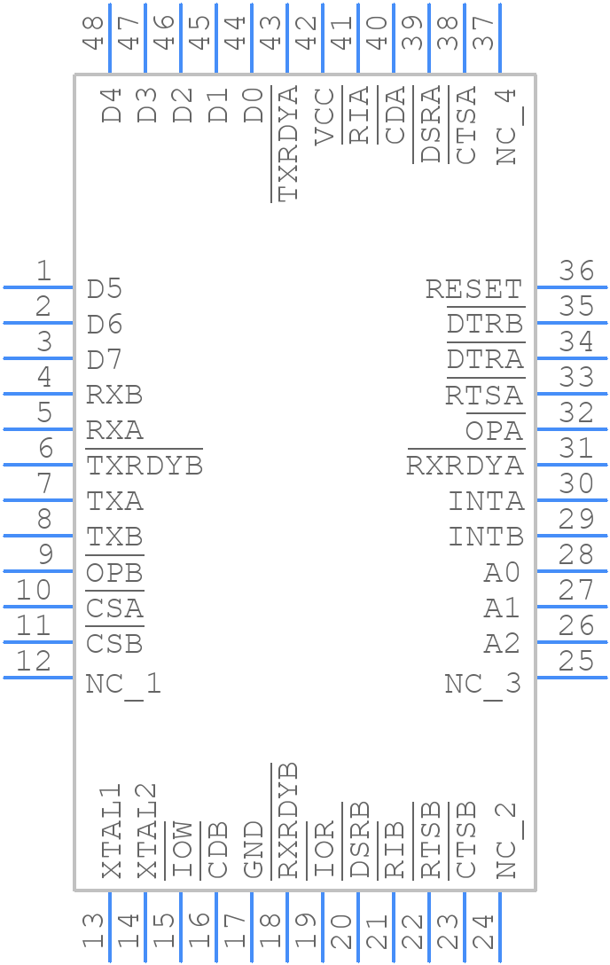 TL16C2550PFBR - Texas Instruments - PCB symbol