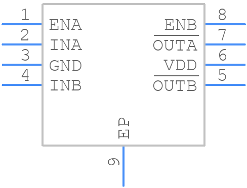 FAN3223TMPX - onsemi - PCB symbol