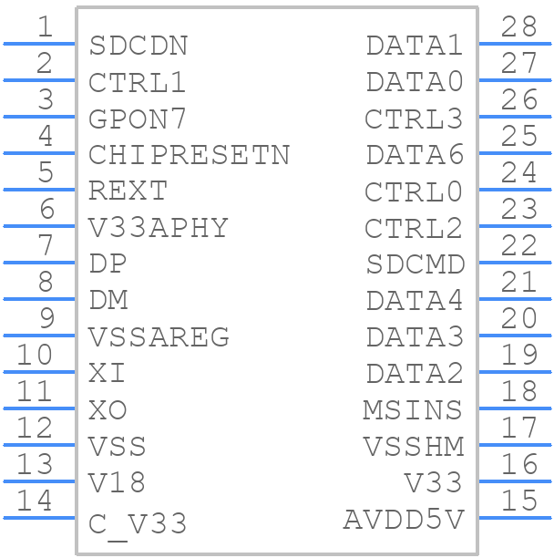 AU6438-JBS - Alcor - PCB symbol