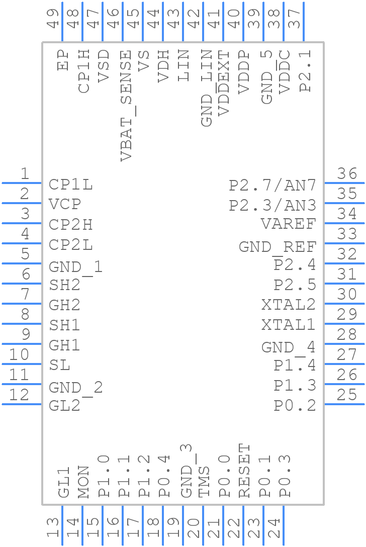 TLE9868QXB20XUMA2 - Infineon - PCB symbol