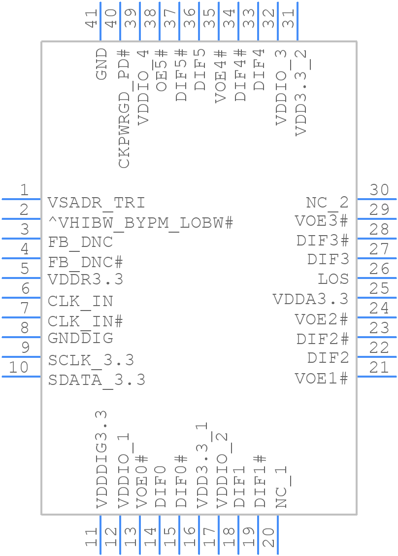 9DBL0653ANDGI - Renesas Electronics - PCB symbol