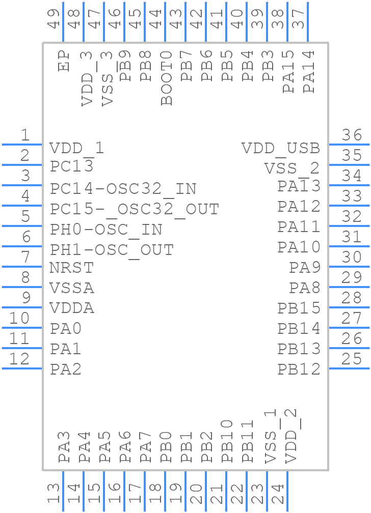 STM32L072CZU6TR - STMicroelectronics - PCB symbol