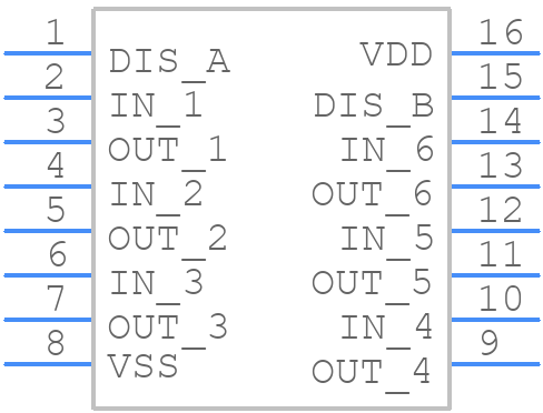 MC14503BCP - Motorola - PCB symbol