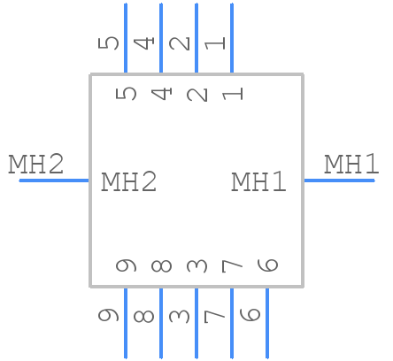 MWDM2L-9SCBRP-.140 - Glenair - PCB symbol