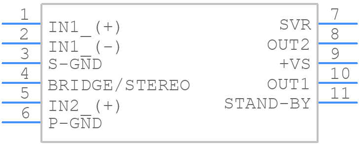 TDA7350A - STMicroelectronics - PCB symbol