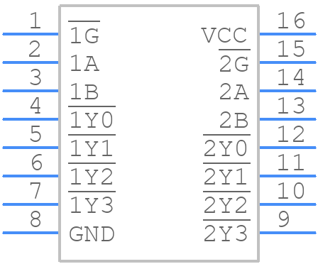 M74HC139B1R - STMicroelectronics - PCB symbol