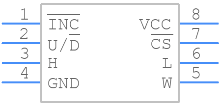 DS1804Z-100+T&R - Analog Devices - PCB symbol