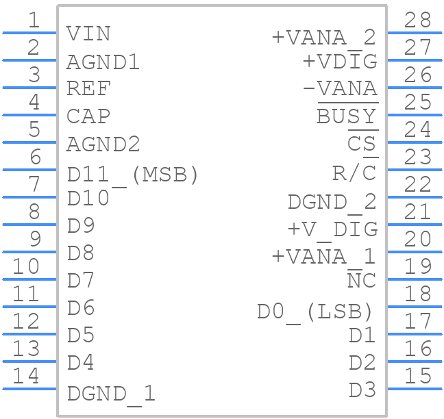 ADS7810UE4 - Texas Instruments - PCB symbol