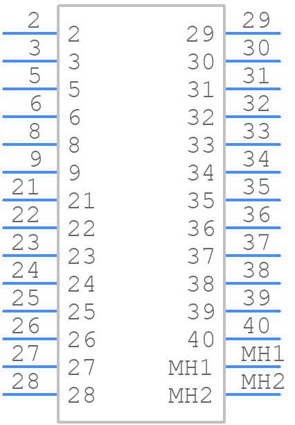 HSB-D4-03DM022X - Amphenol - PCB symbol