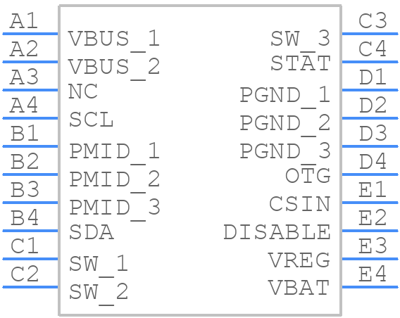 FAN5405UCX - onsemi - PCB symbol
