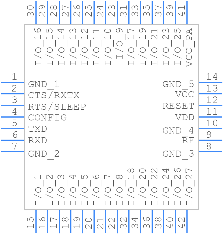 RC1740HP-RC232 - Radiocrafts AS - PCB symbol