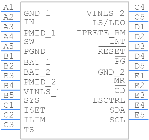 BQ25120F3AYFPR - Texas Instruments - PCB symbol