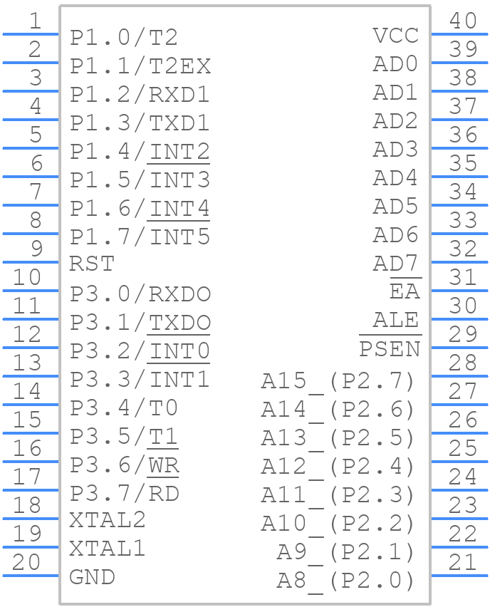 DS80C320-MCL+ - Analog Devices - PCB symbol
