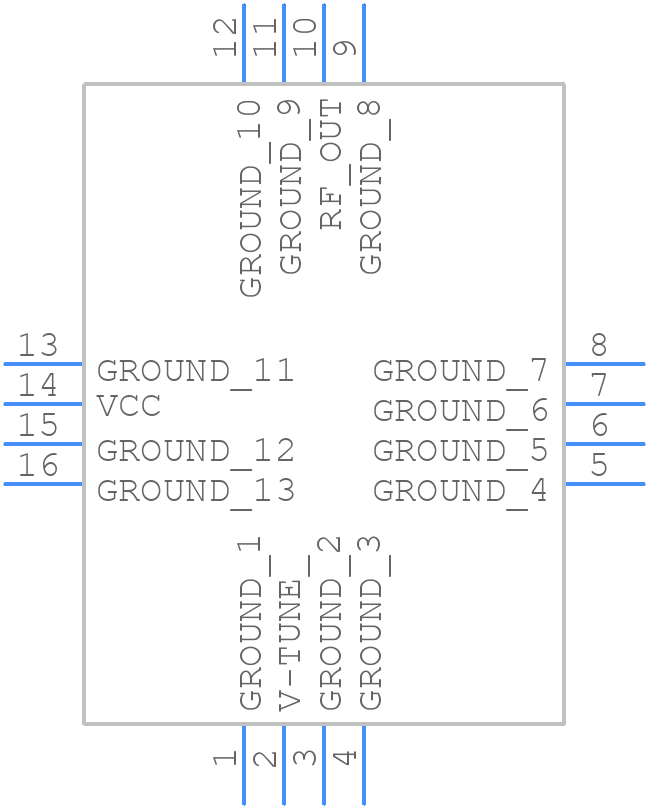 ROS-43-119+ - Mini-Circuits - PCB symbol