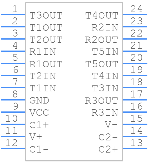 ICL3207ECBZ-T - Renesas Electronics - PCB symbol