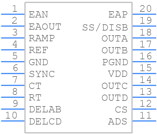 UCC3895PWTRG4 - Texas Instruments - PCB symbol