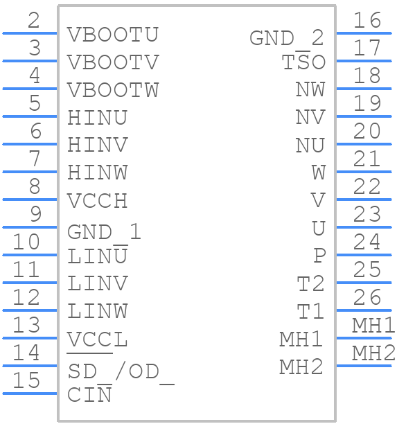 STGIF7CH60TS-E - STMicroelectronics - PCB symbol