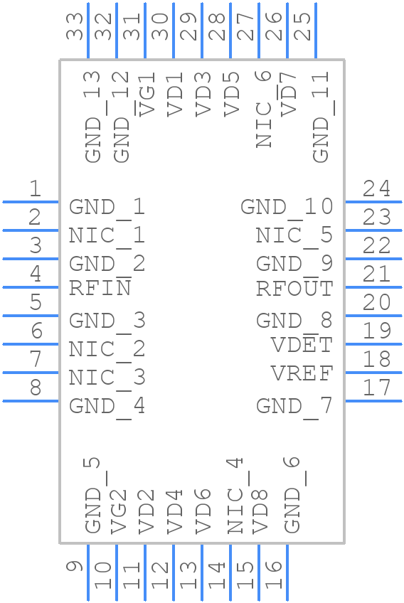 HMC943APM5E - Analog Devices - PCB symbol