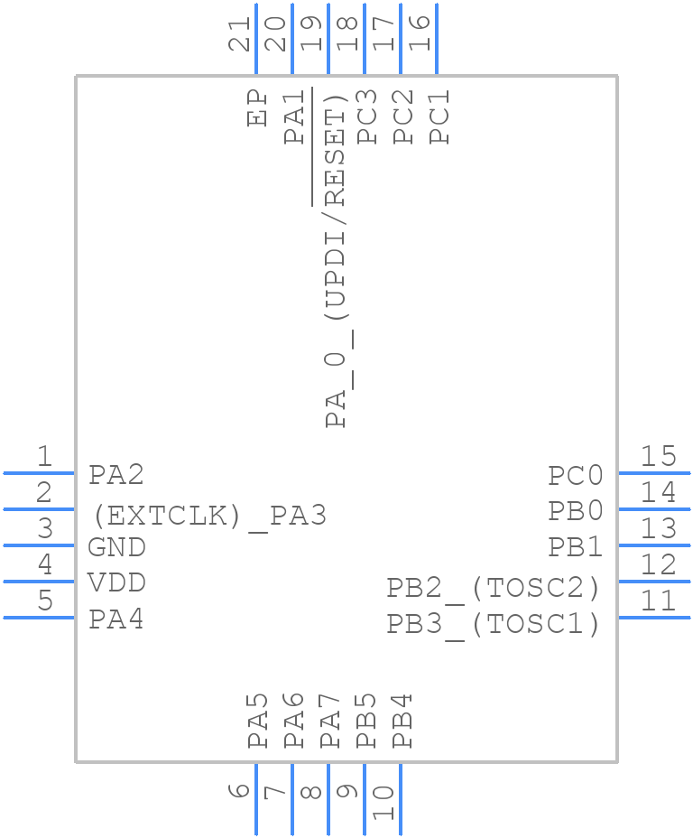 attiny826 - Microchip - PCB symbol