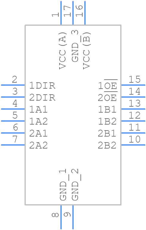74AVC4T245BZX - Nexperia - PCB symbol