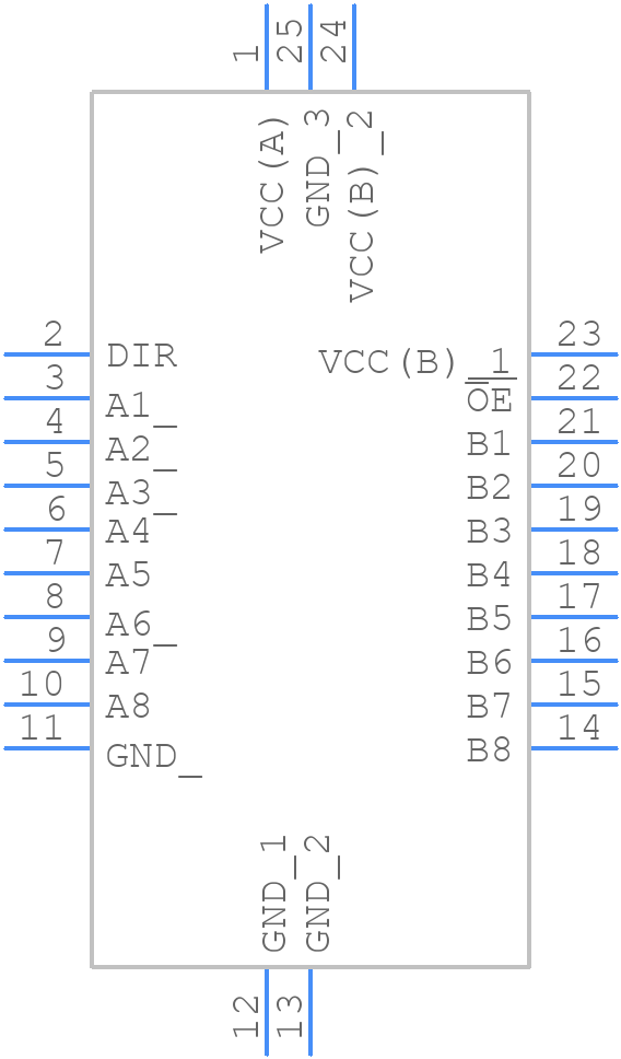 74AVC8T245BZX - Nexperia - PCB symbol