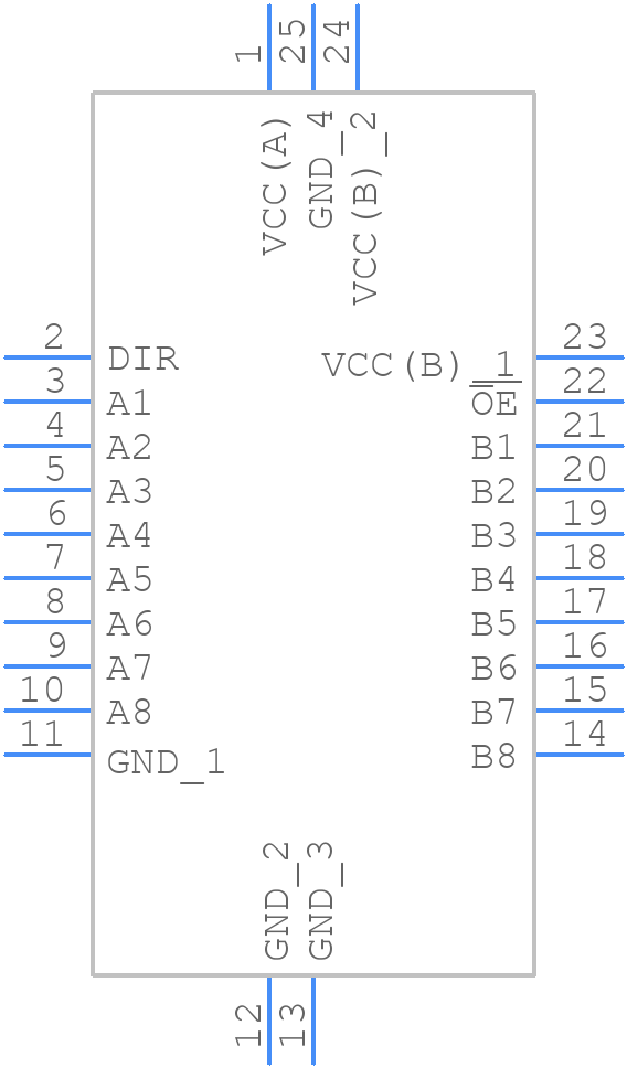 74LVC8T245BZX - Nexperia - PCB symbol