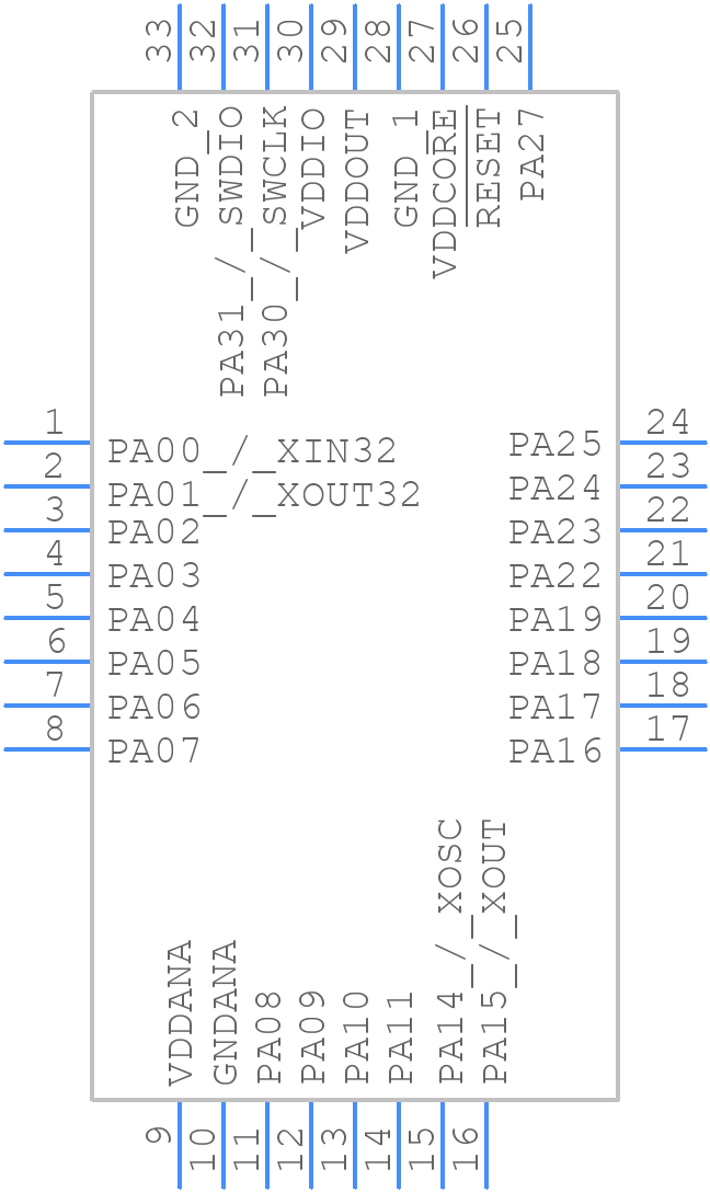 ATSAML11E16A-MUT - Microchip - PCB symbol