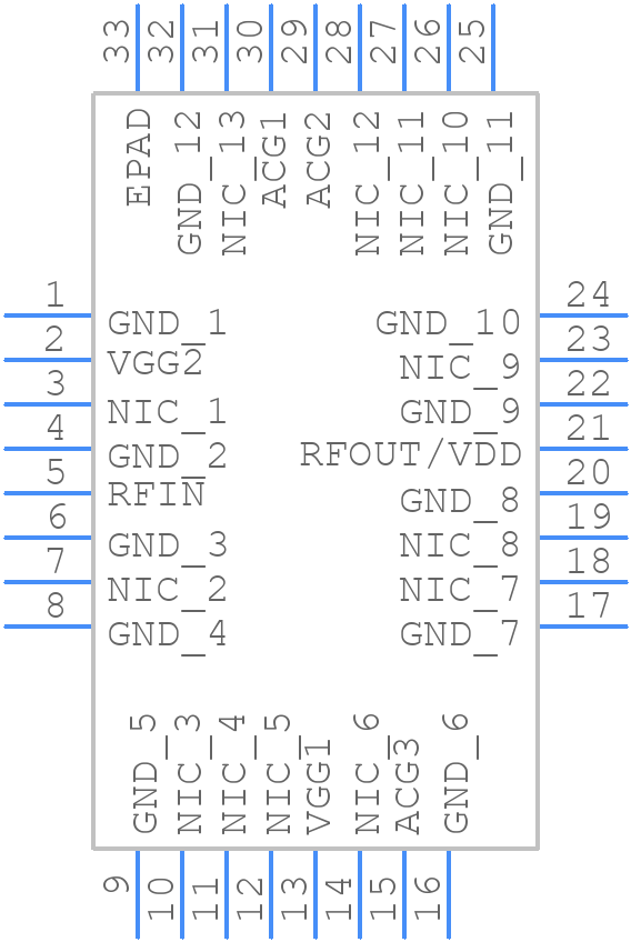 HMC637BPM5E - Analog Devices - PCB symbol