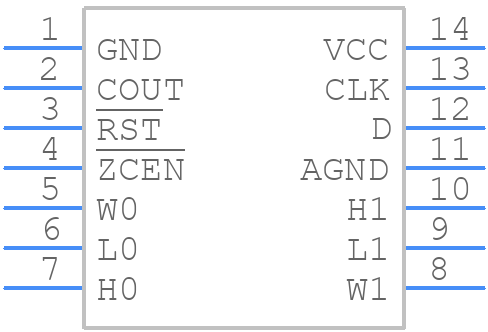 DS1801+ - Analog Devices - PCB symbol