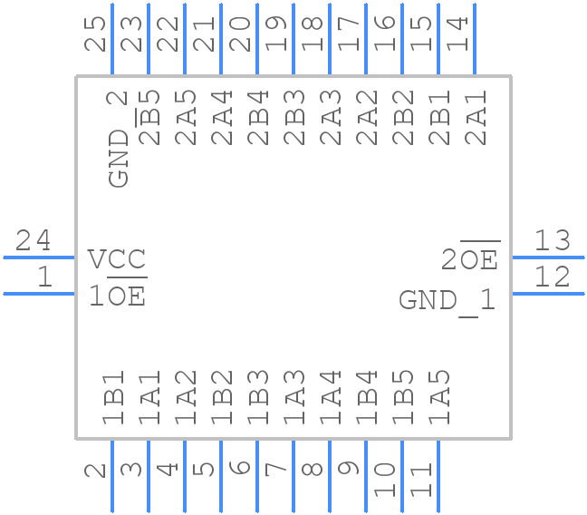 74CBTLV3384BQ,118 - Nexperia - PCB symbol