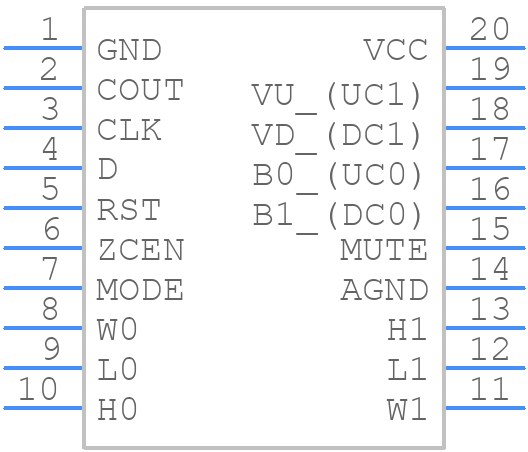 DS1802+ - Analog Devices - PCB symbol