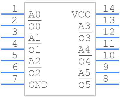 74VHCU04MTCX - onsemi - PCB symbol