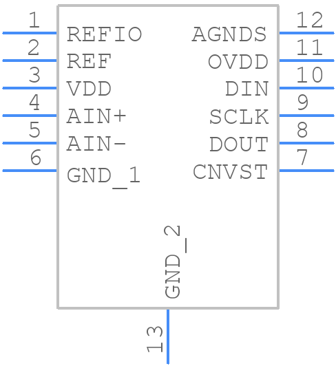 MAX11156ETC+ - Analog Devices - PCB symbol